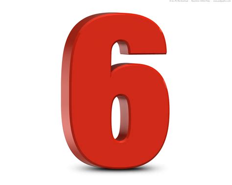 Red 3d Numbers Set Psdgraphics