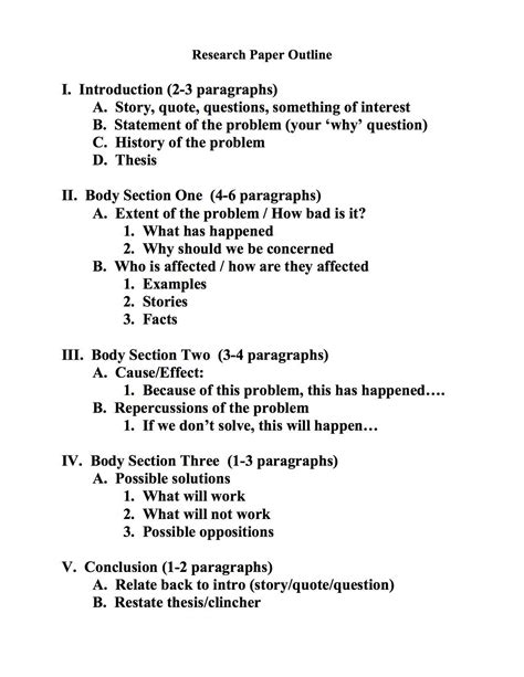 college research template