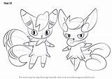 Meowstic Pokemon Draw Drawing Step Tutorials sketch template