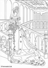 Wedding Dress Fashion Style Coloring Favoreads sketch template