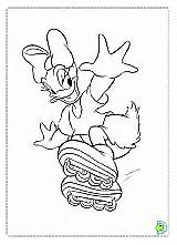 Coloring Daisy Duck Pages Dinokids Book Coloringdisney sketch template