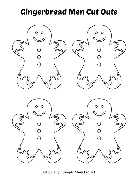 printable large  small gingerbread man templates
