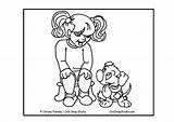 Coloring Dog Girl Pages Printable Edupics Large sketch template