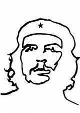 Guevara Colorare Coloriage Disegno Cuba Educima sketch template