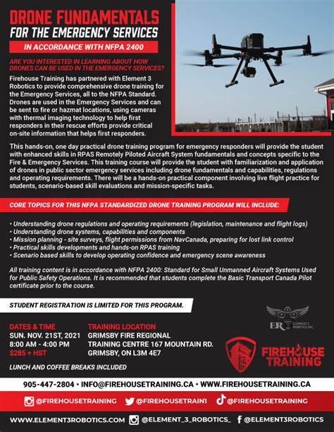 drone training   emergency services firehouse training