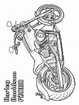 Davidson Harley Coloring Pages Printable Color sketch template