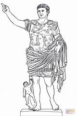 Augustus Caesar Julius sketch template