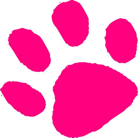 pink paw print clip art  clkercom vector clip art  royalty