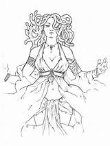 Coloring Medusa Netart Gorgon sketch template