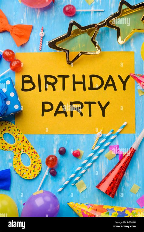 special birthday party invitation stock photo alamy
