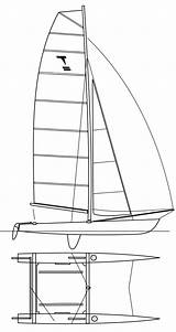 Catamaran Outline Freeiconspng Transparent Gonflable Minicat sketch template