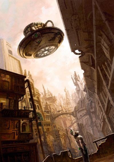 steampunk flying saucer by marc simonetti steam punk