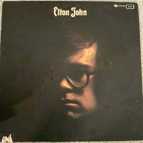 Signed Elton John Elton John His First Album Album Cover