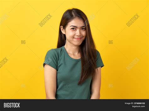 Shy Asian Young Woman Image And Photo Free Trial Bigstock