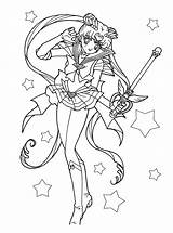 Coloring Pages Sailor Moon Luna Sailormoon Popular sketch template