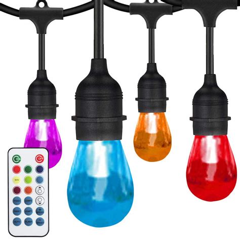 outdoor string lights color changing  wireless remote ft patio