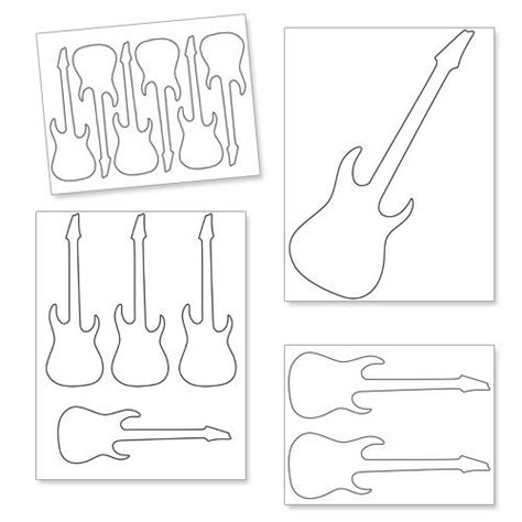 printable guitar shapes party themes pinterest