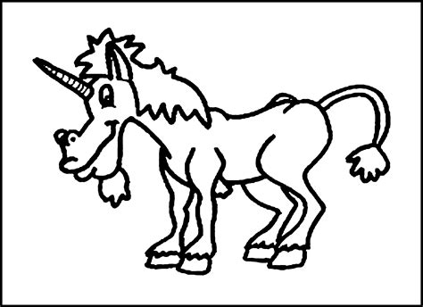 unicorn coloring pages  kids easy background