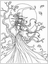 Witches Witchcraft Cleverpedia Mandalas Molly Adultos Colorir Páginas Desenhos Starry Hadas Perros Laminas sketch template