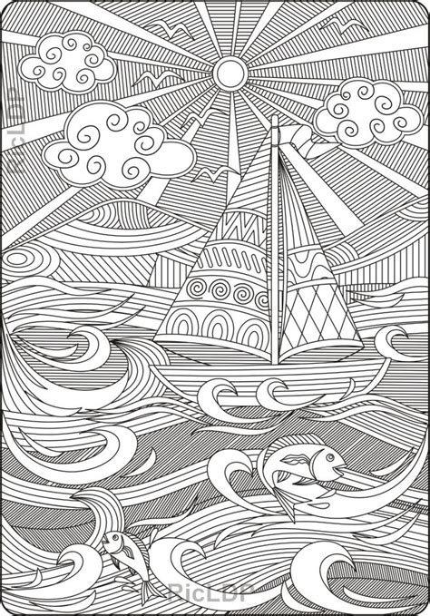ocean waves coloring pages  adults