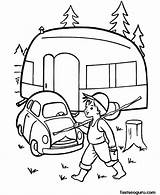 Camping Camper Coloring Pages Caravan Printable Car Sheets Rv Kids Printables Cars Embroidery Color Trailer Colouring Sheet Adult Campers Scribblefun sketch template