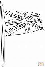 Coloring Flag British Popular Coloringhome sketch template