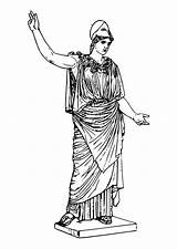Athena Greek Coloring Goddess Statue Clipart Statues Wisdom Transparent Pages Large Printable Edupics sketch template