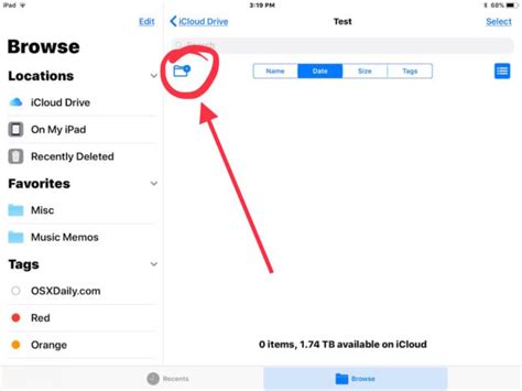 how to create new folders in files app on iphone and ipad