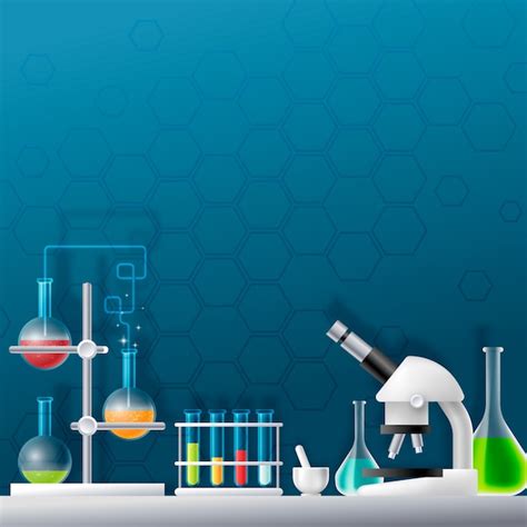 vector creative realistic science lab illustrated