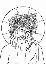 Thorns Crown Jesus Coloring Christ Pages تلوين صور Easter للاطفال sketch template
