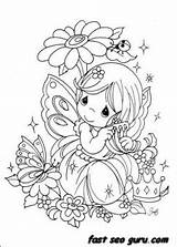 Coloring Precious Moments Pages Girl Flowers Print Printable Kids Girls Fairy Drawing Colorear Para Printables Color Drawings Preciosos Momentos Children sketch template