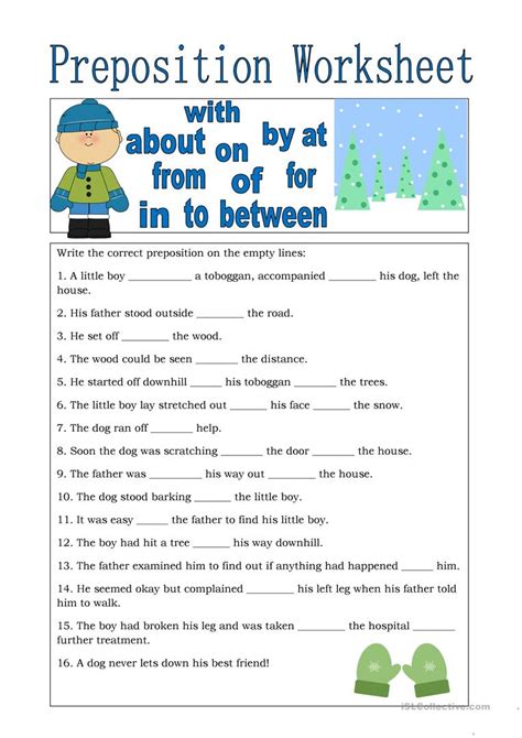 preposition worksheet  printable making ten