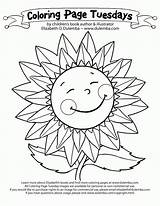 Sunflower Coloring Pages June Summer Tuesday Solstice Dulemba Clipart Printable Cliparts Adults Big Flower Prairie Little House Print Book Library sketch template