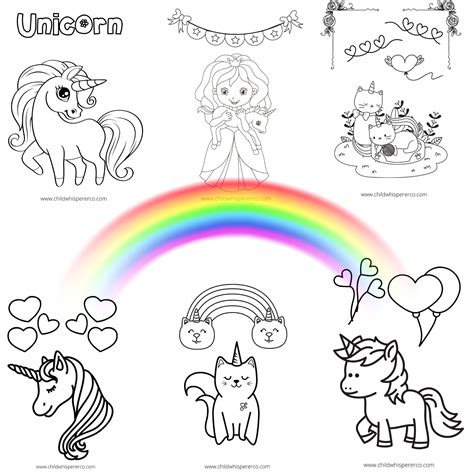 unicorn colouring pages  pages coloring sheets coloring etsy