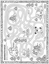 Mammoth Woolly Maze sketch template