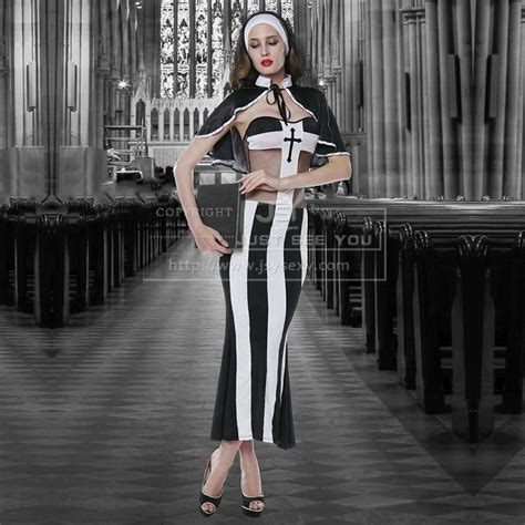 Factory Wholesale Porn Women Sexy Nun Cosplay Costume Carnival