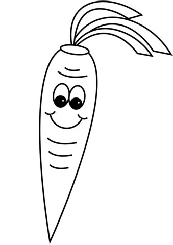 cartoon carrot coloring page  printable coloring pages
