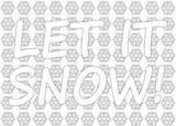 Coloring Snow sketch template