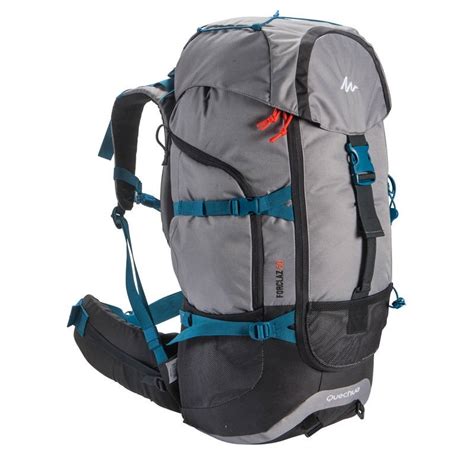 forclaz  litre trekking backpack grey quechua