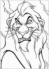 Lion Roi Scar Simba Mechant Characters Mufasa Bestof Justcolor Effrayant Coloring4free Coloriages Dessins sketch template