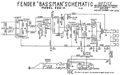 fender bassman tube amp schematic model   circuit diagram circuit transistors