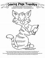 Coloring Tuesday Pages Digi Stamps Tuesdays Visit Dulemba sketch template
