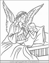 Praying Child Angels Kids Thecatholickid Bedtime Cnt Together sketch template