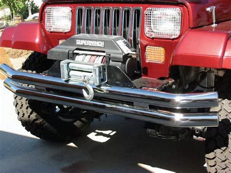 wrangler yj tj rampage products  stainless steel frontrear tube bumper    jeep