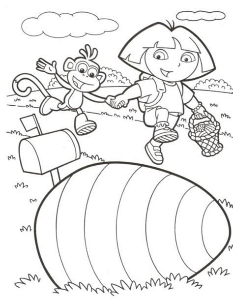 dora easter coloring pages coloring home