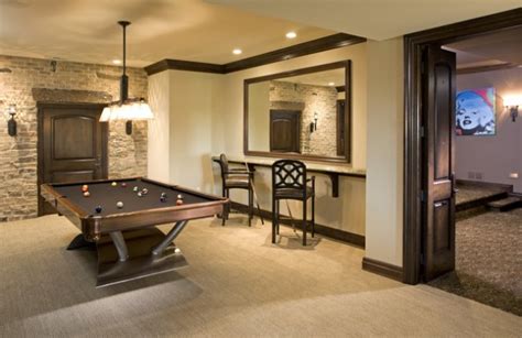 classy  charming  game room designs  pool table