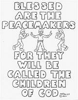 Coloring Pages Peacemakers Kids Blessed Printable God Matthew Beatitudes Bible Clipart School Sunday Am Coloringpagesbymradron Sheets Peacemaker Isaac Child Beatitude sketch template