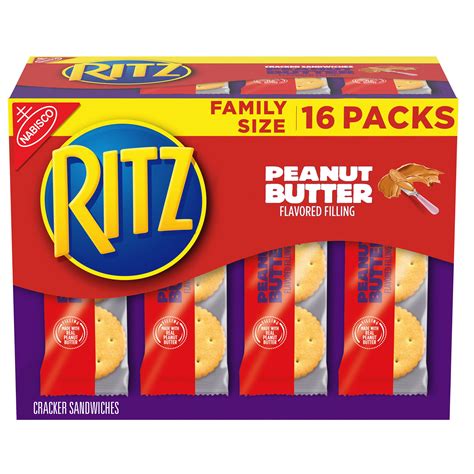 ritz peanut butter sandwich crackers family size   oz packs
