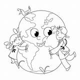 Earth Coloring Pages Kids Printable sketch template
