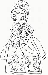 Sofia Coloring Pages First Princess Kids sketch template